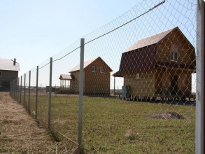 Забор из сетки рабицы в натяг с протяжкой арматуры 150 метров фото в Троицке