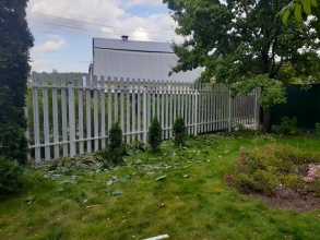 Забор из евроштакетника с забивными столбами 25 метров фото в Троицке